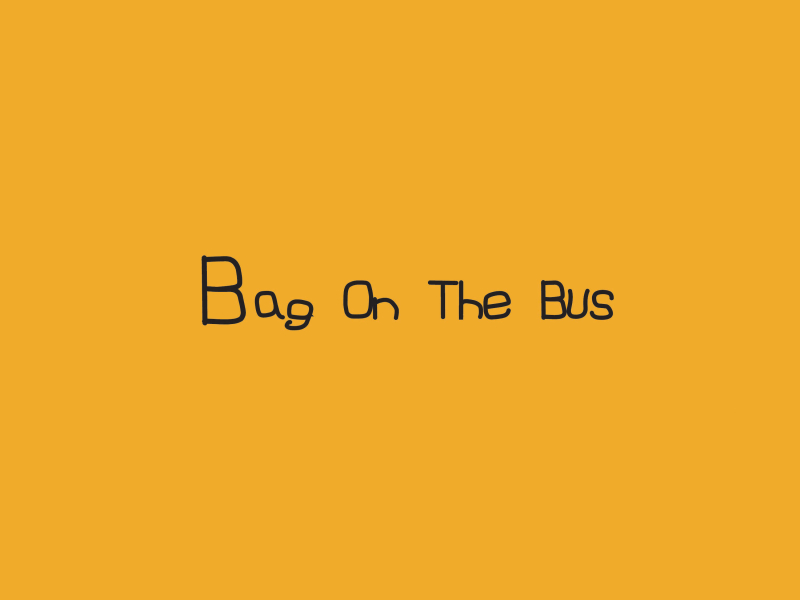 Bag On The Bus (Single)