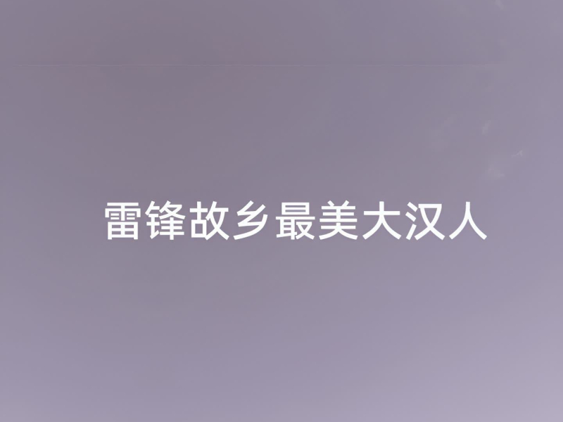 雷锋故乡最美大汉人 (Single)