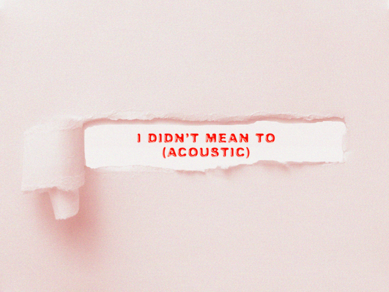 I Didn't Mean To (Acoustic)