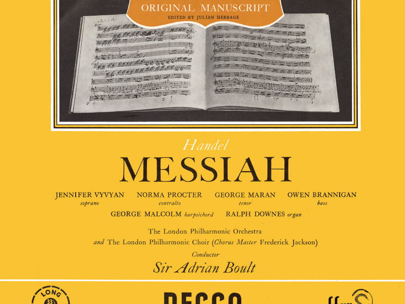 Handel: Messiah (Adrian Boult – The Decca Legacy II, Vol. 1)