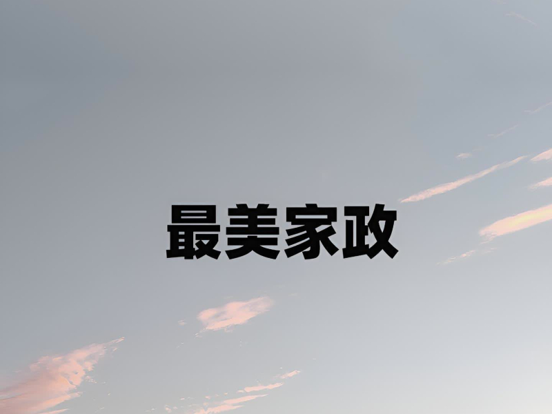 最美家政 (Single)