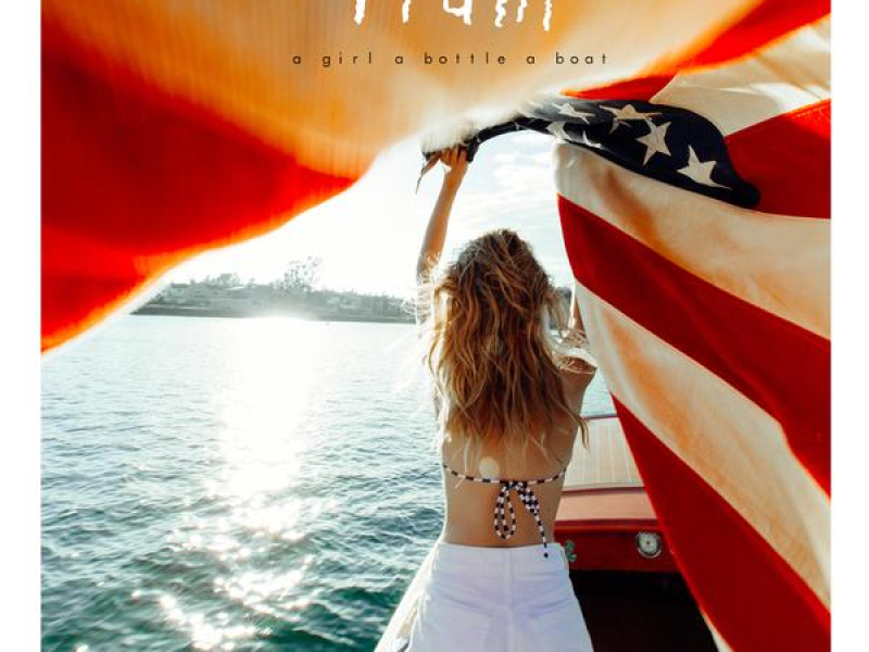 a girl a bottle a boat