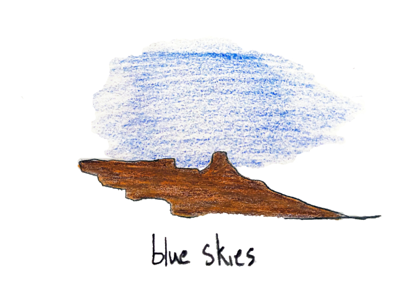 blue skies
