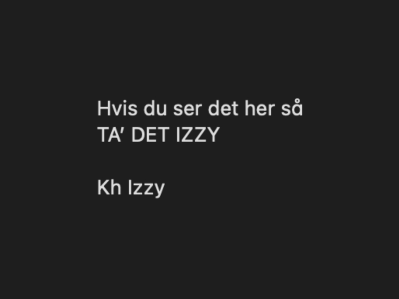 TA' DET IZZY (Single)