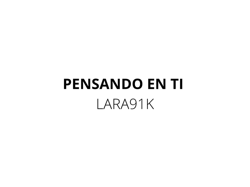 pensando en ti (Single)