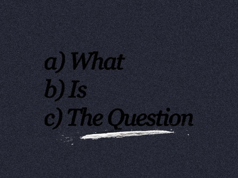 What Is The Question (Single)