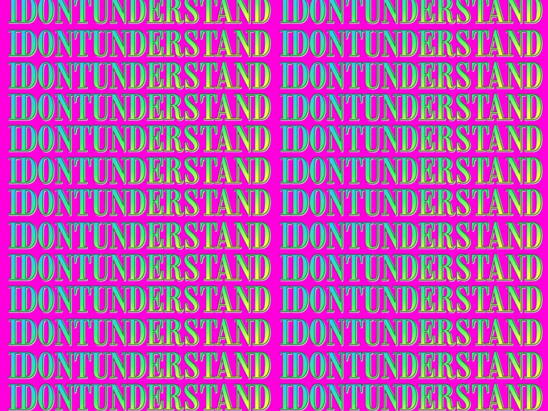 IDONTUNDERSTAND (Single)