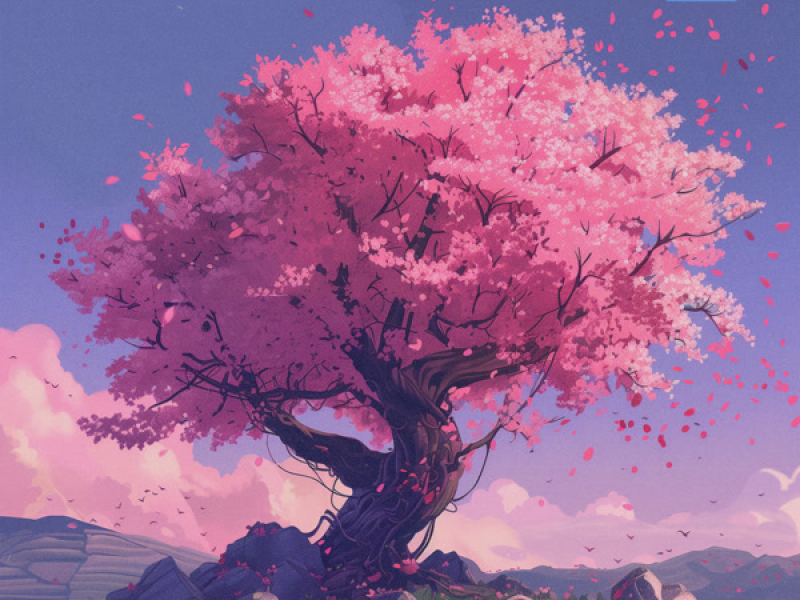 Cherry Blossom Tree (Single)