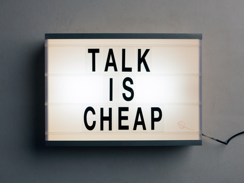 Talk Is Cheap - Single