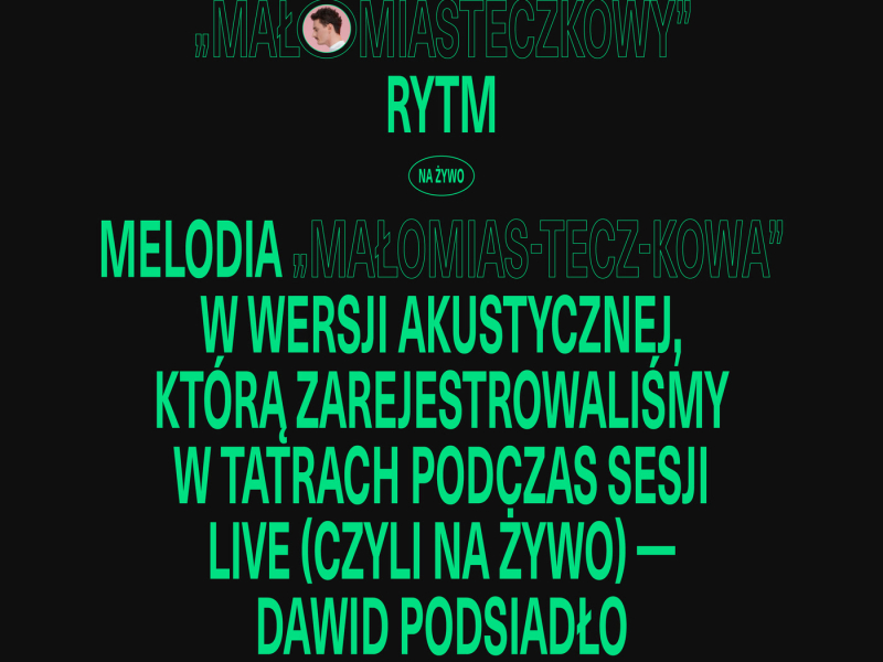 Małomiasteczkowy (na żywo, akustycznie) (Single)