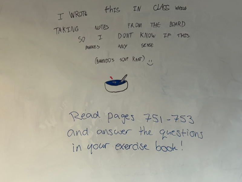 I wrote this in class while taking notes from the board so I don't know if this makes any sense (Brando’s soup rant) (Single)