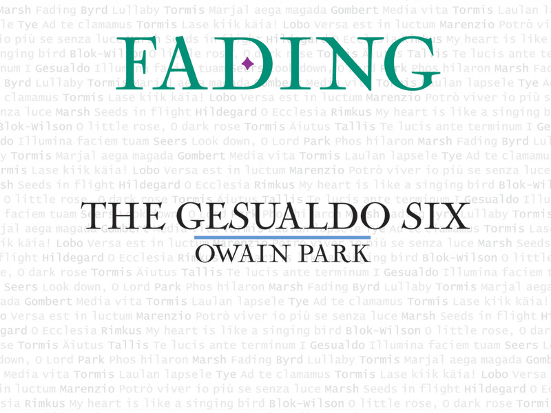 Fading: 9 Centuries of Choral Meditation & Reflection