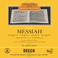 Handel: Messiah (Adrian Boult – The Decca Legacy II, Vol. 1)
