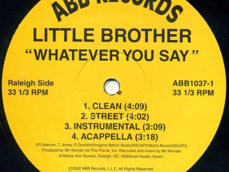 Whatever You Say/Light It Up