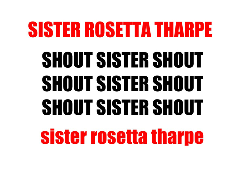 Shout Sister Shout