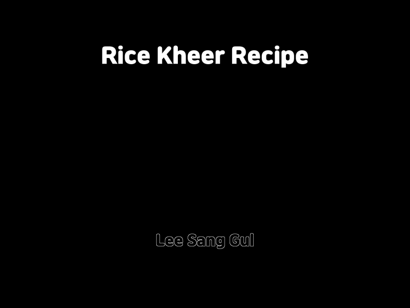 Rice Kheer Recipe