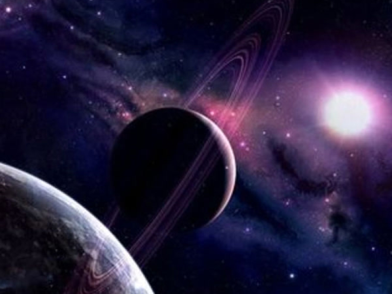 Ambient music space travel