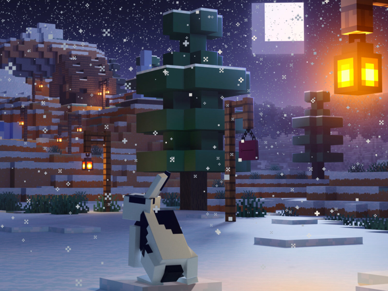 Minecraft Soothing Scenes: Relaxing Falling Snow (Single)