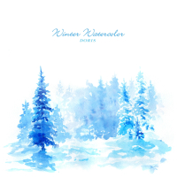 Winter Watercolor (Single)