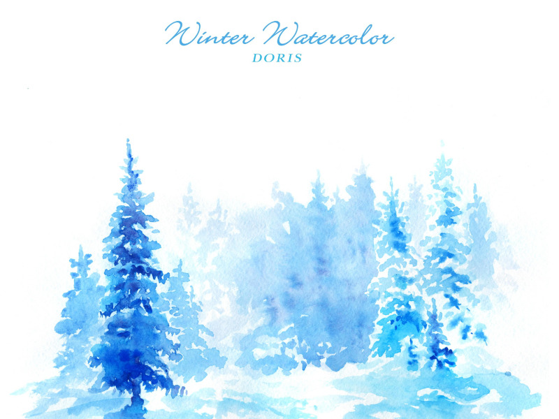 Winter Watercolor (Single)