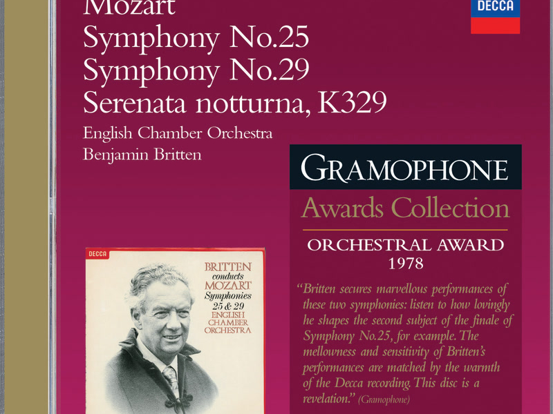Mozart: Symphonies Nos.25 & 29; Serenata Notturna