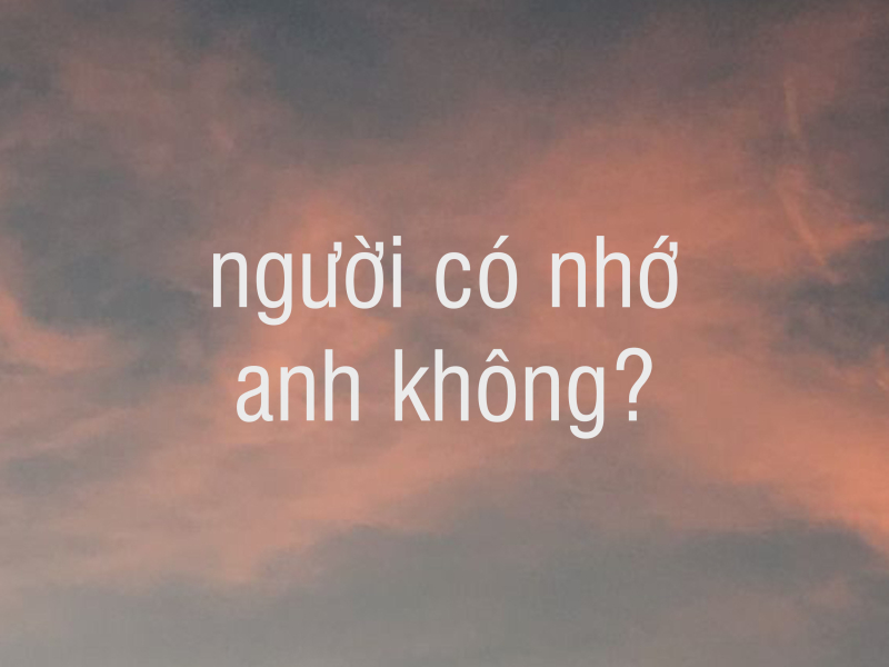 Người Có Nhớ Anh Không (Remix) (Single)