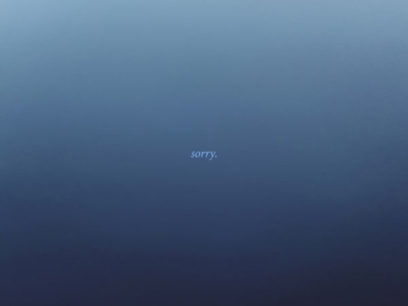 sorry. (EP)