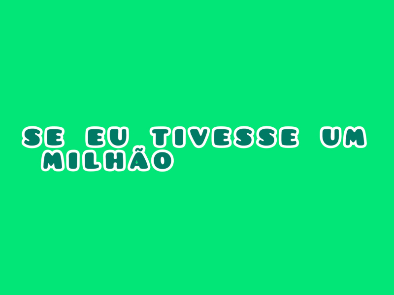 se eu tivesse um milhão (Single)