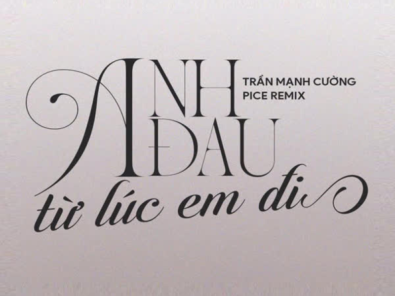 Anh Đau Từ Lúc Em Đi (Pice Remix) (Single)