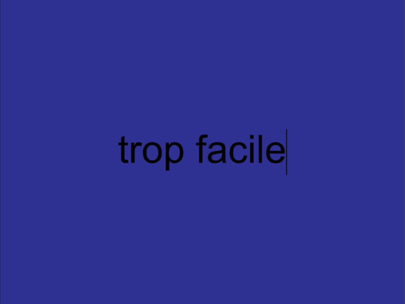 Trop facile (Single)