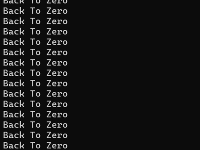 Back To Zero (Single)