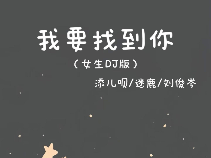 我要找到你 (女生dj版) (Single)