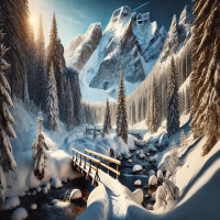 Snowy Mountain Serenity