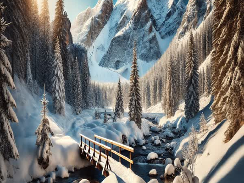 Snowy Mountain Serenity