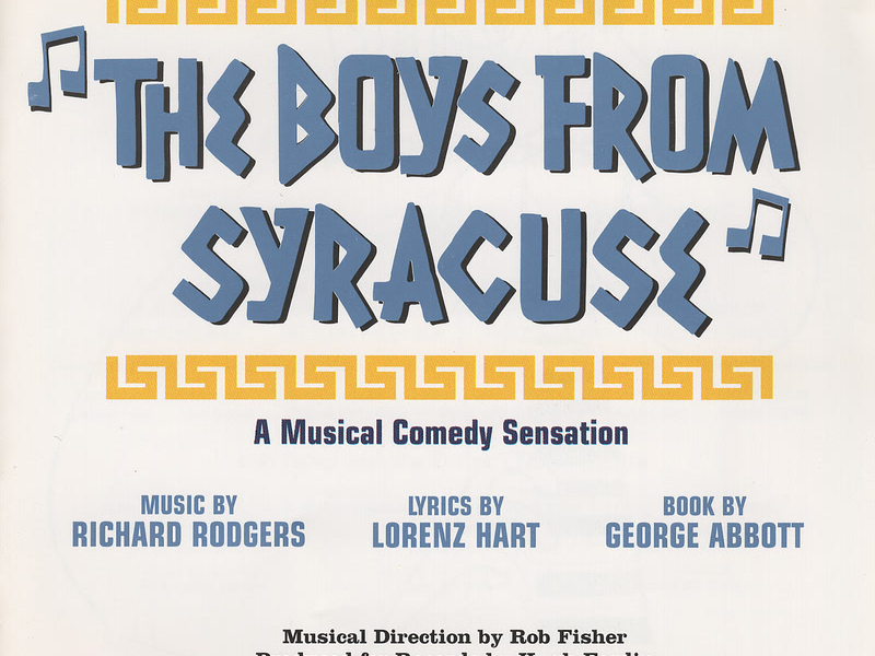 The Boys From Syracuse: A Musical Comedy Sensation (1997 Original New York Recording)