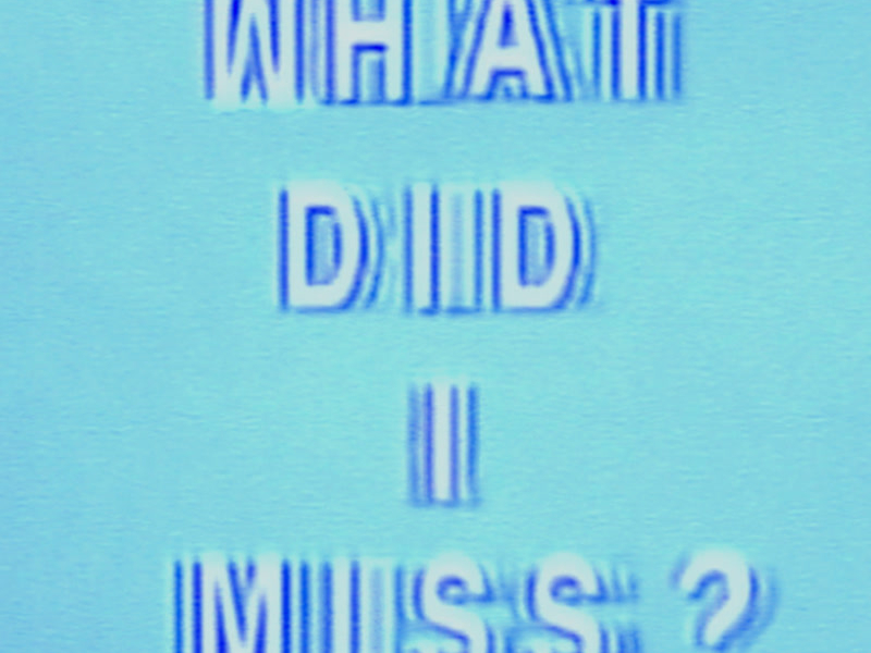 What Did I Miss? (Single)