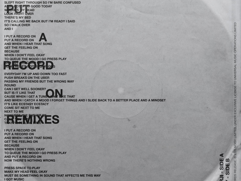 Put A Record On (Remixes) (Single)