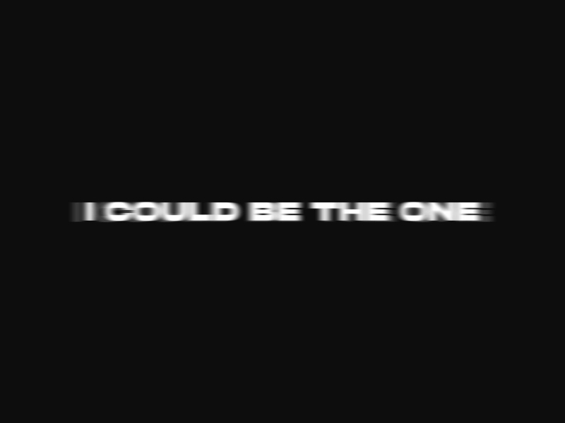 I Could Be The One (Single)