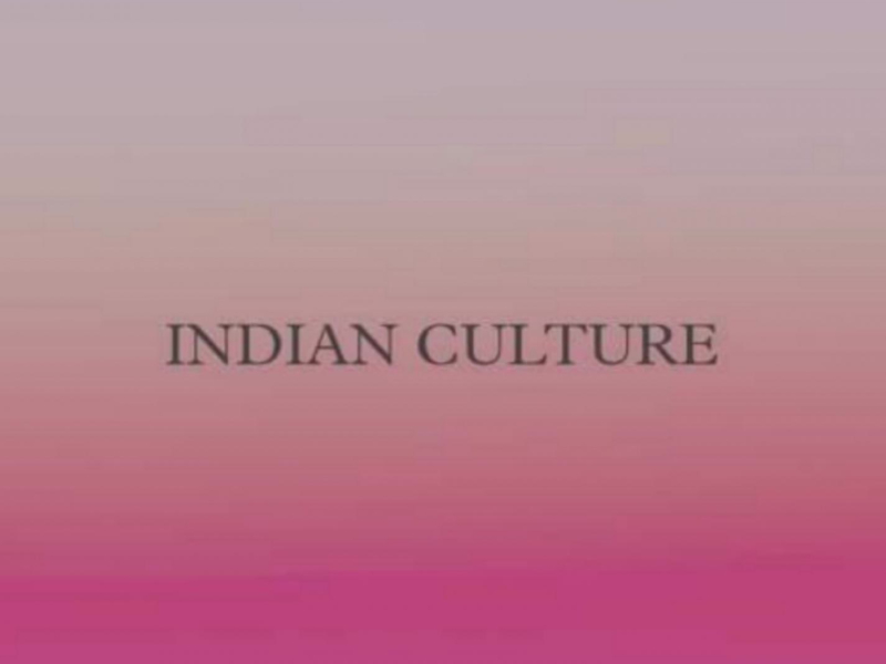 INDIAN CULTURE (Single)