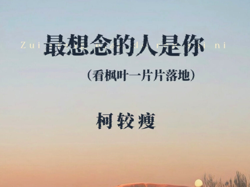 最想念的人是你（看枫叶一片片落地） (Single)