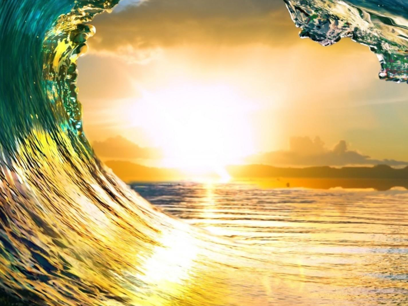 Ocean Waves on Tropical Island (Single)