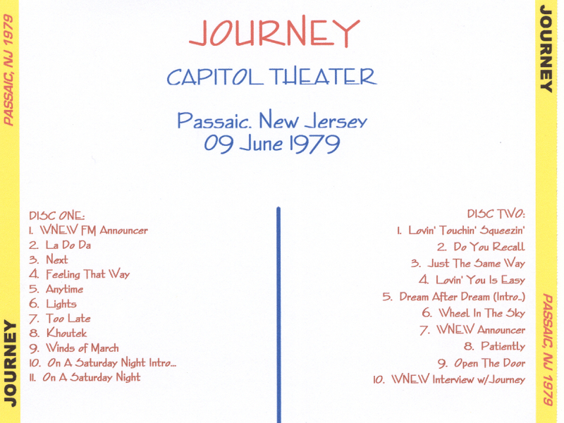 Capitol Theater Passaic NJ CD2