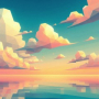low poly skyscape